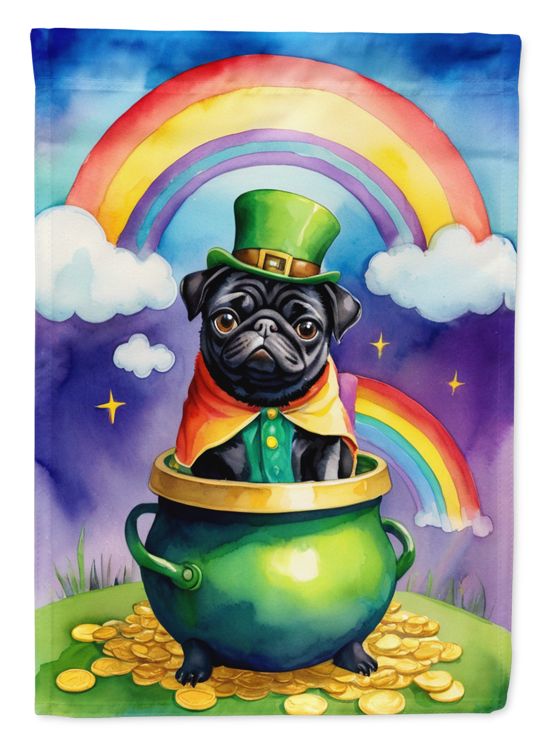 Buy this Pug St Patrick's Day House Flag