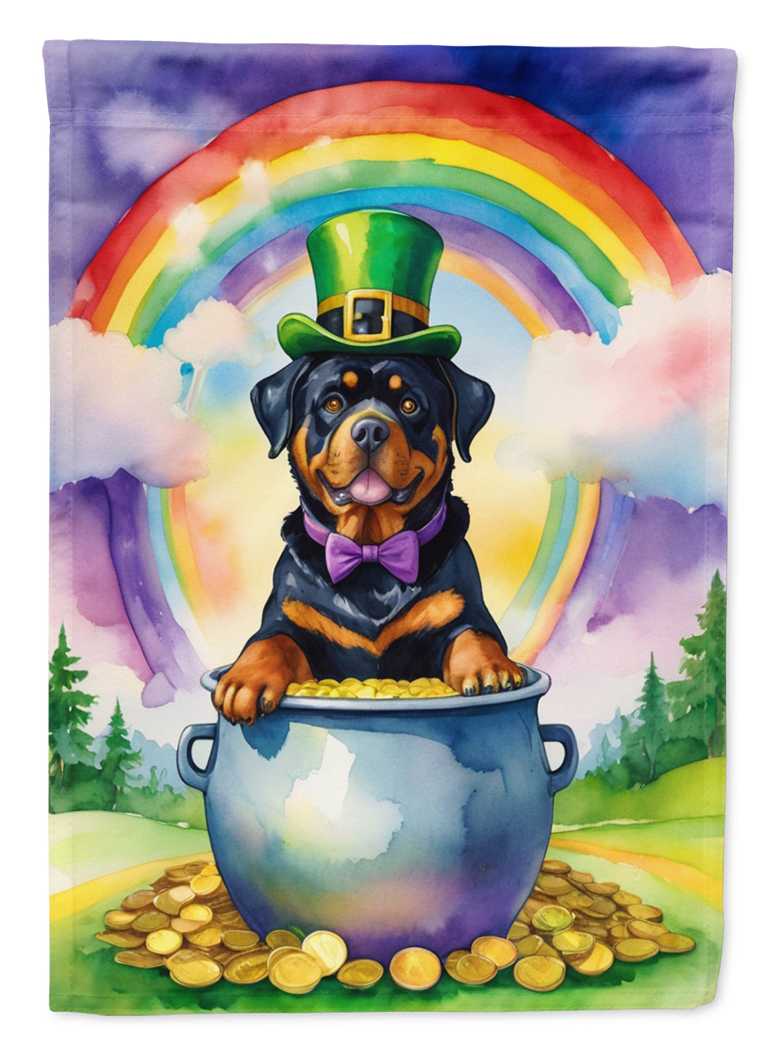 Buy this Rottweiler St Patrick's Day House Flag