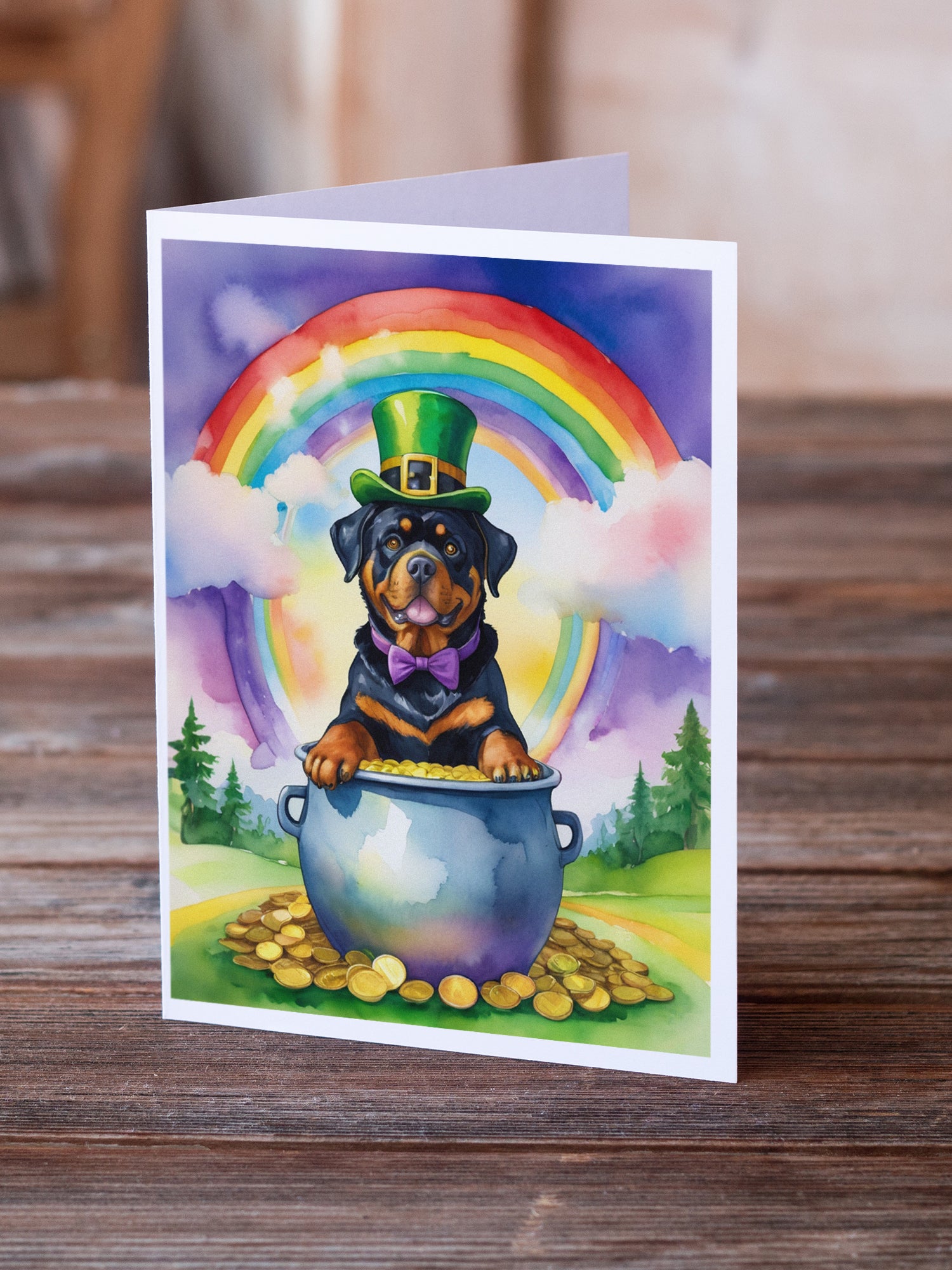 Buy this Rottweiler St Patrick's Day Greeting Cards Pack of 8
