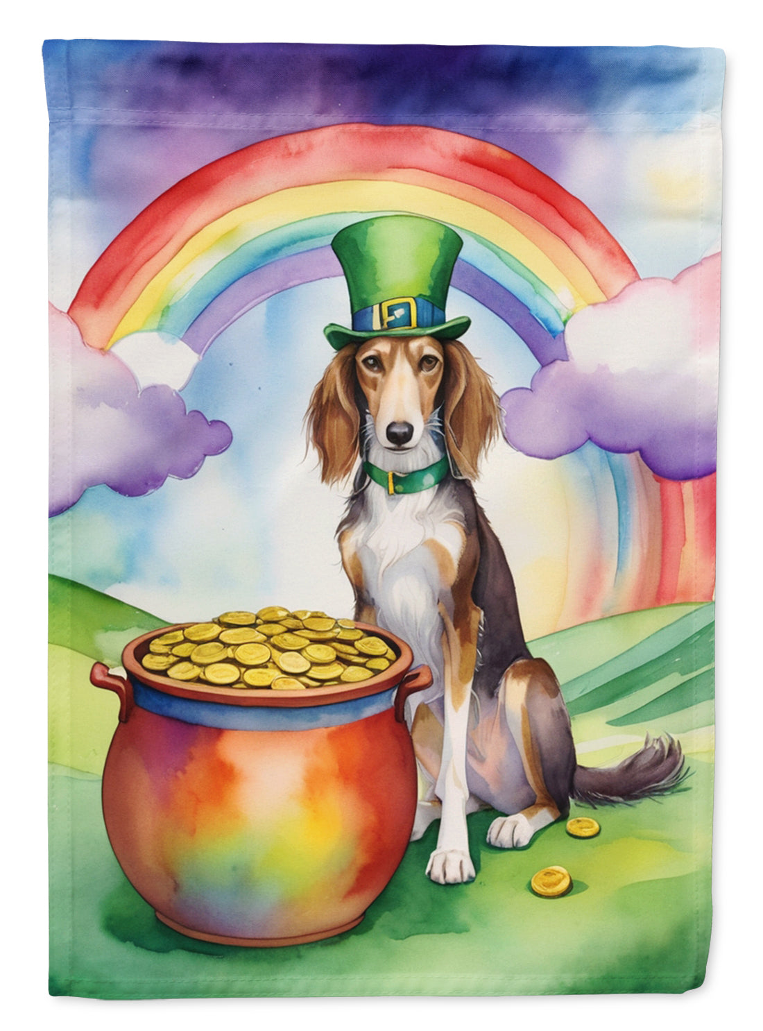 Buy this Saluki St Patrick's Day House Flag