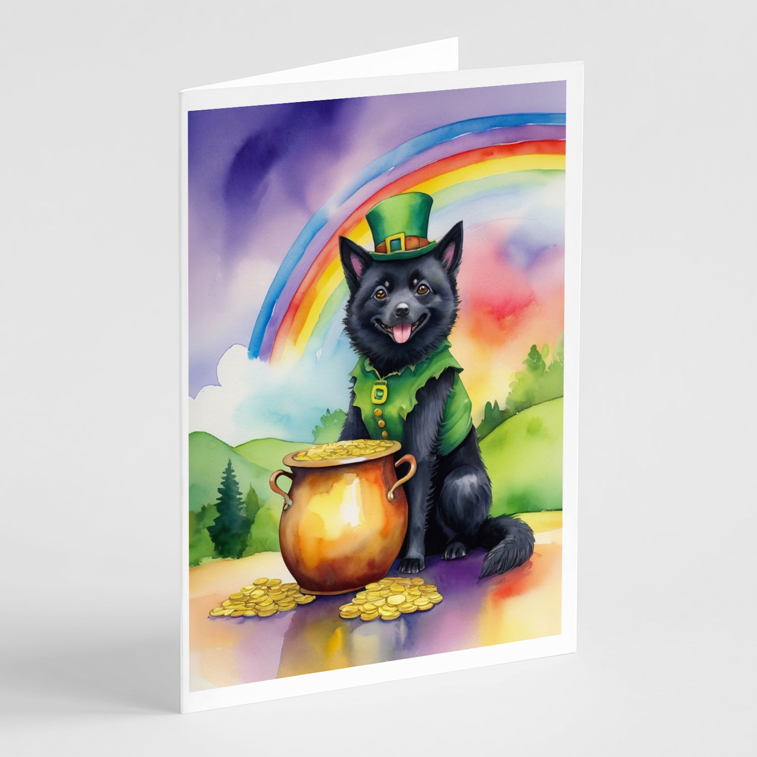 Buy this Schipperke St Patrick's Day Greeting Cards Pack of 8