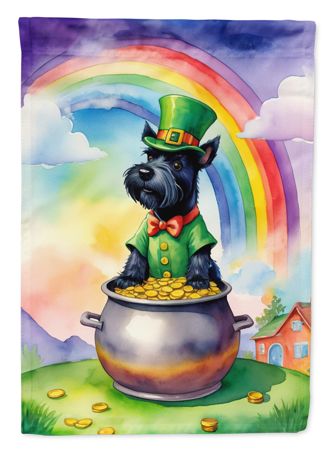 Buy this Scottish Terrier St Patrick's Day House Flag