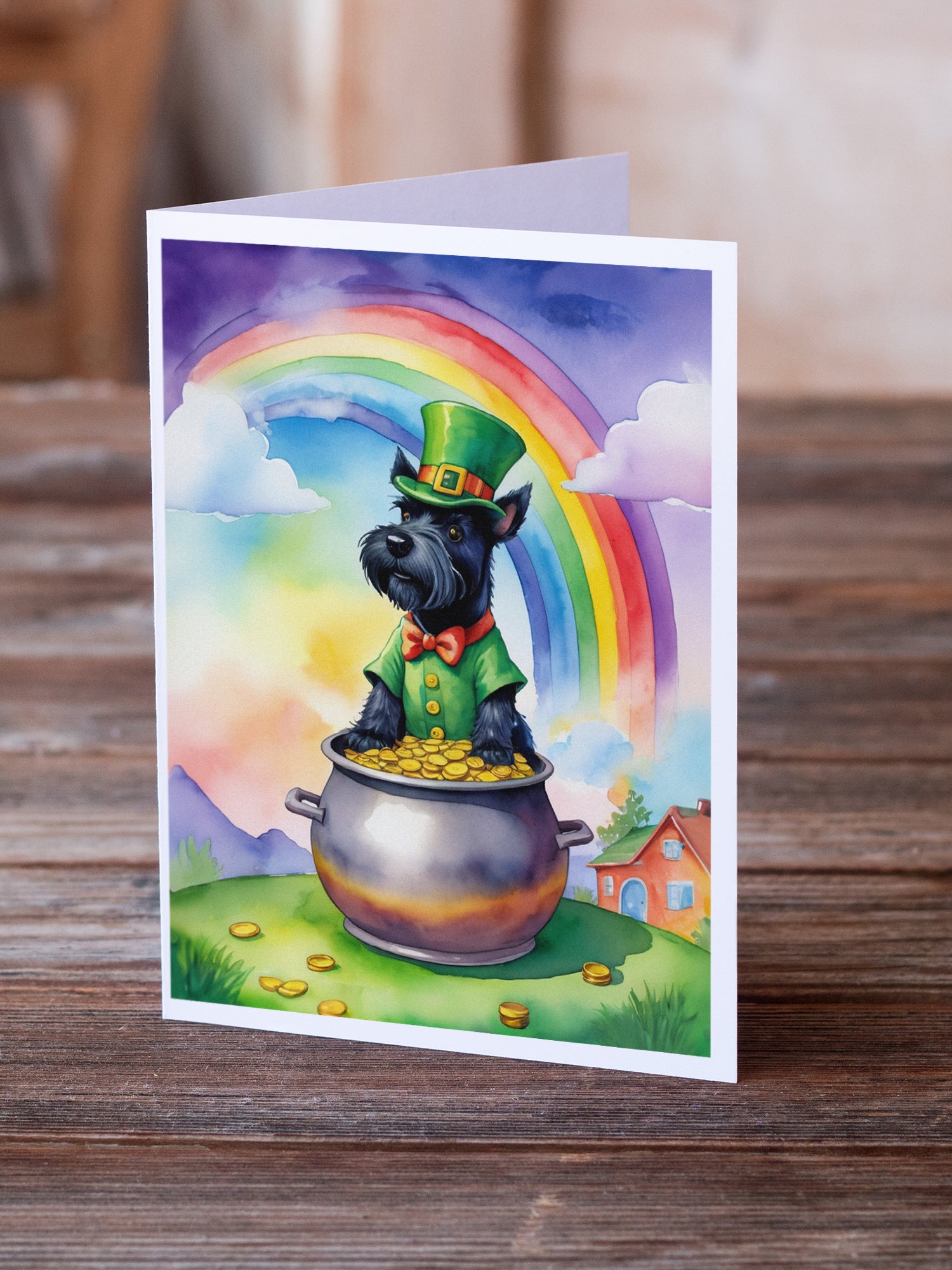 Buy this Scottish Terrier St Patrick's Day Greeting Cards Pack of 8