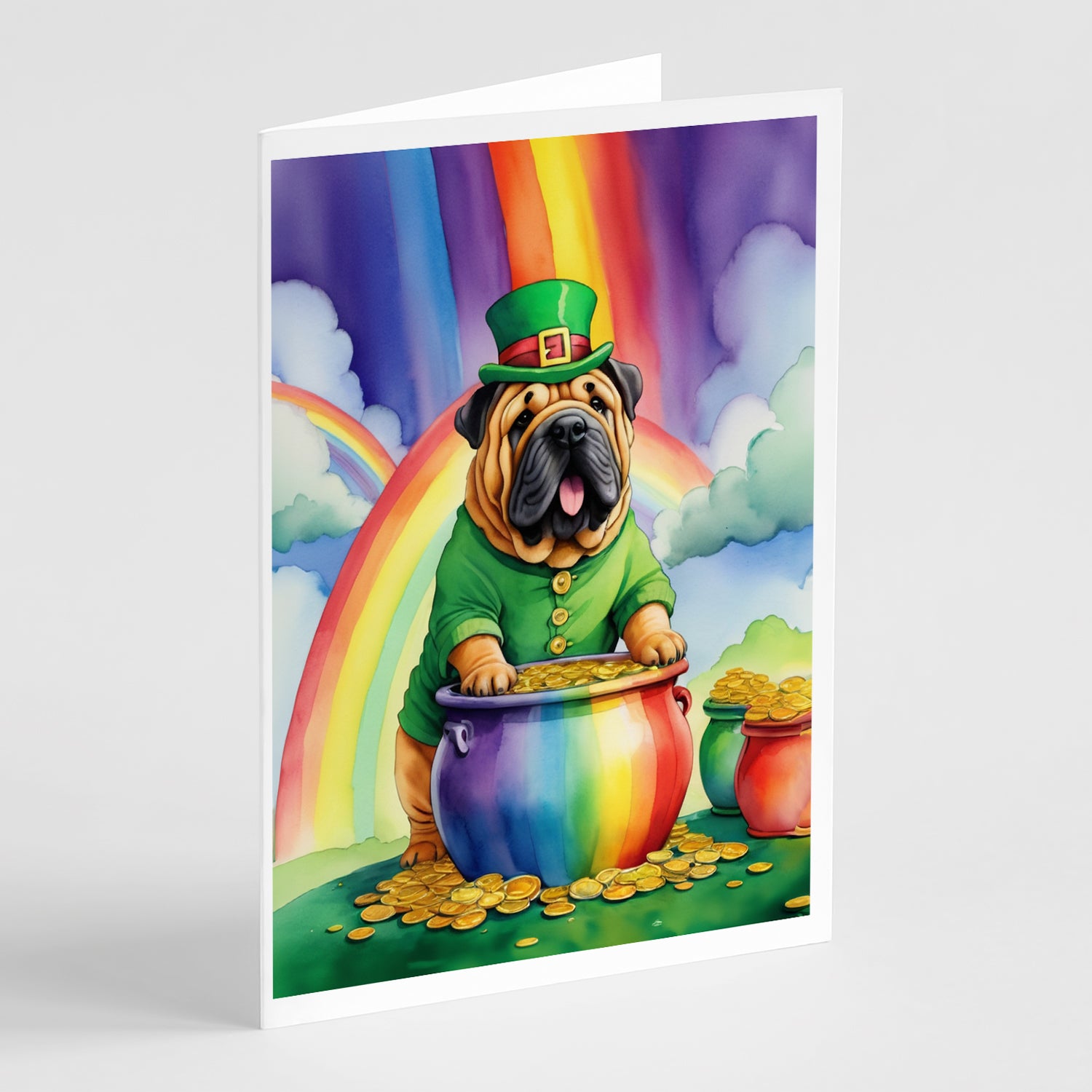 Buy this Shar Pei St Patrick's Day Greeting Cards Pack of 8