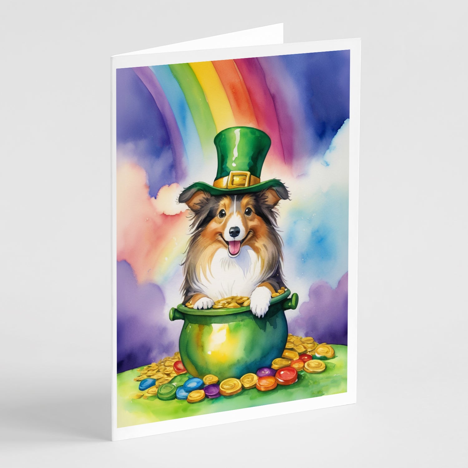 Buy this Sheltie St Patrick's Day Greeting Cards Pack of 8