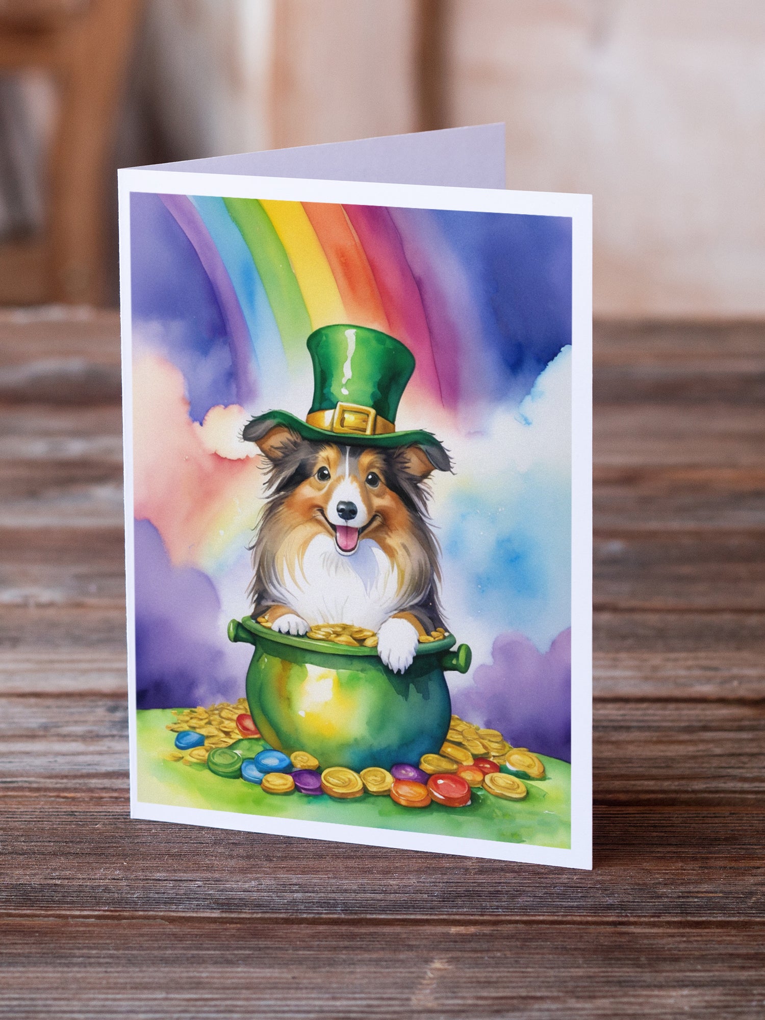 Buy this Sheltie St Patrick's Day Greeting Cards Pack of 8