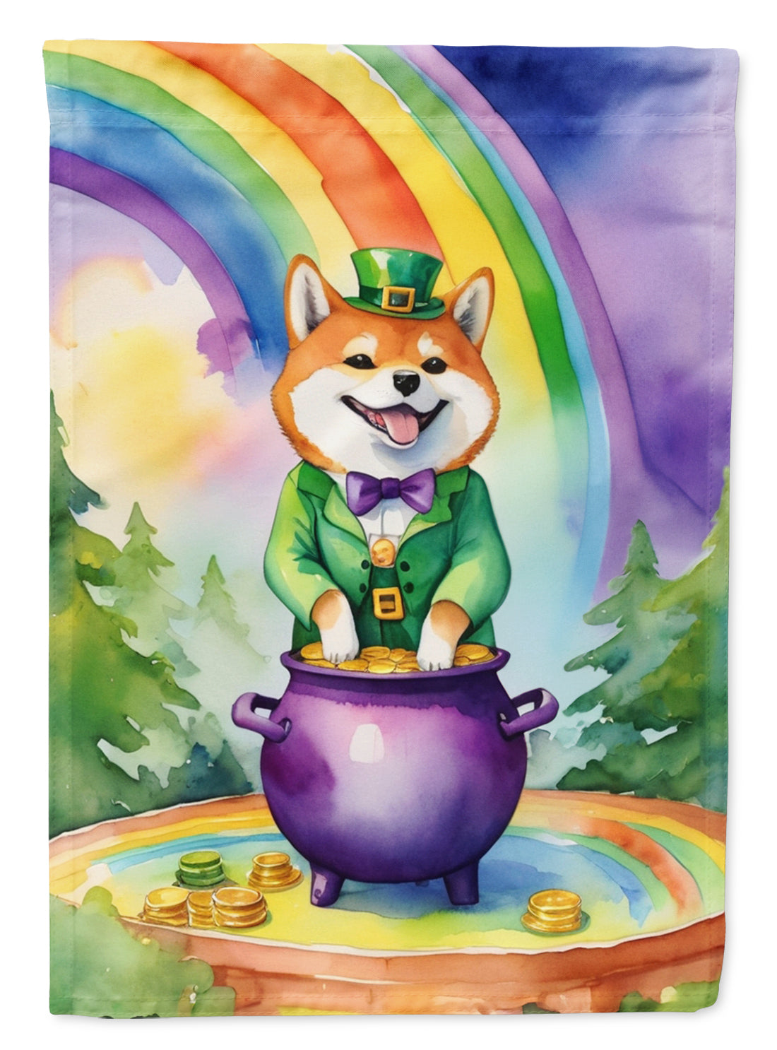 Buy this Shiba Inu St Patrick's Day House Flag