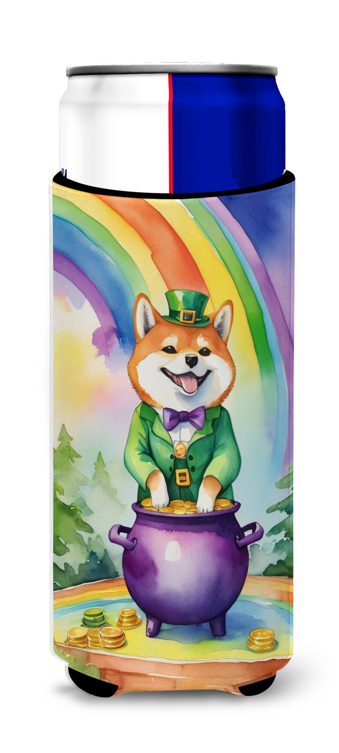 Buy this Shiba Inu St Patrick's Day Hugger for Ultra Slim Cans