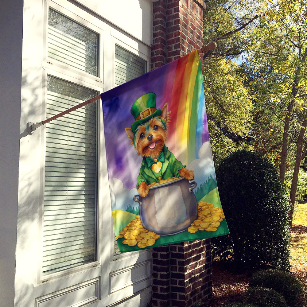 Silky Terrier St Patrick's Day House Flag
