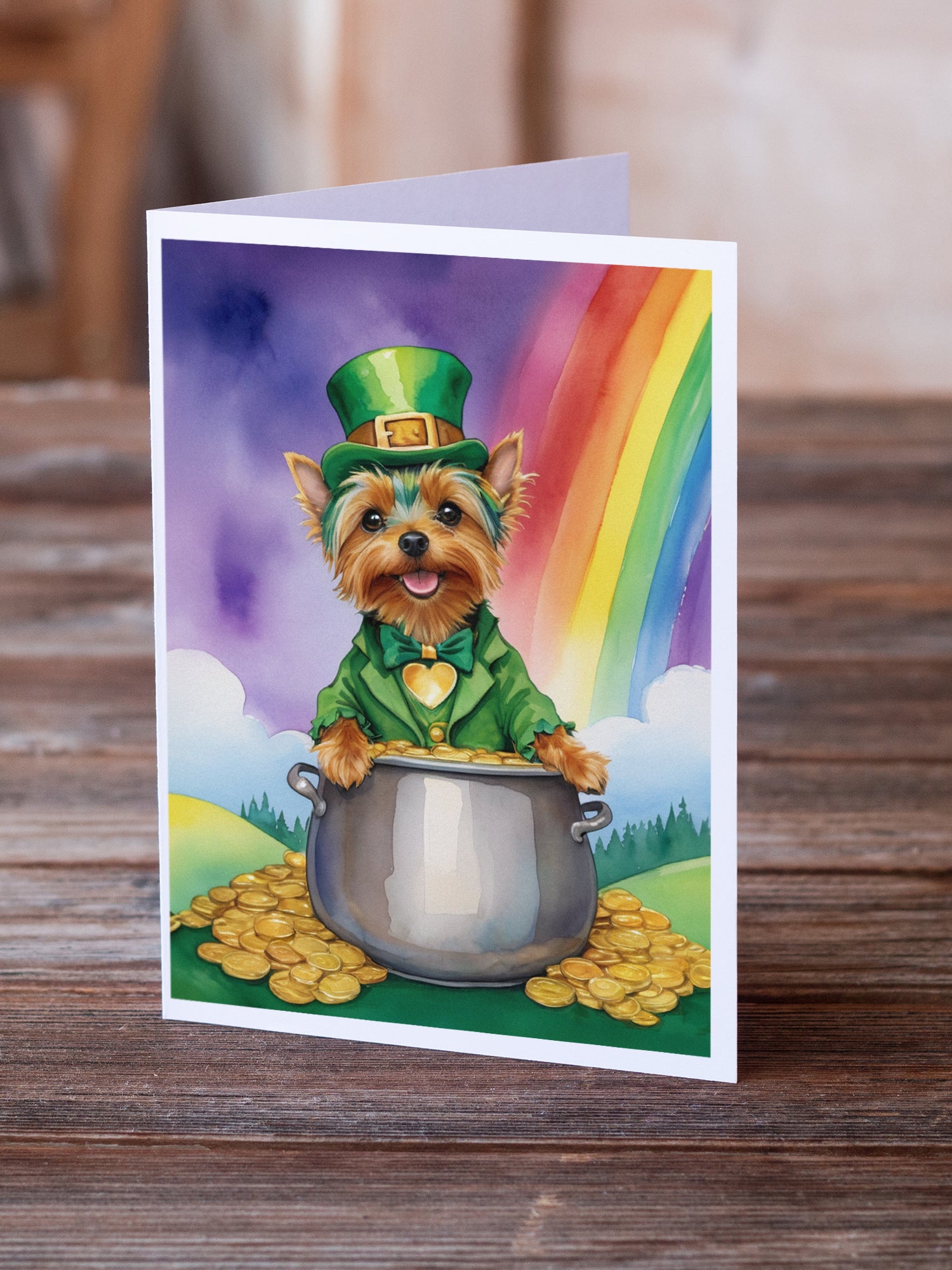Buy this Silky Terrier St Patrick's Day Greeting Cards Pack of 8