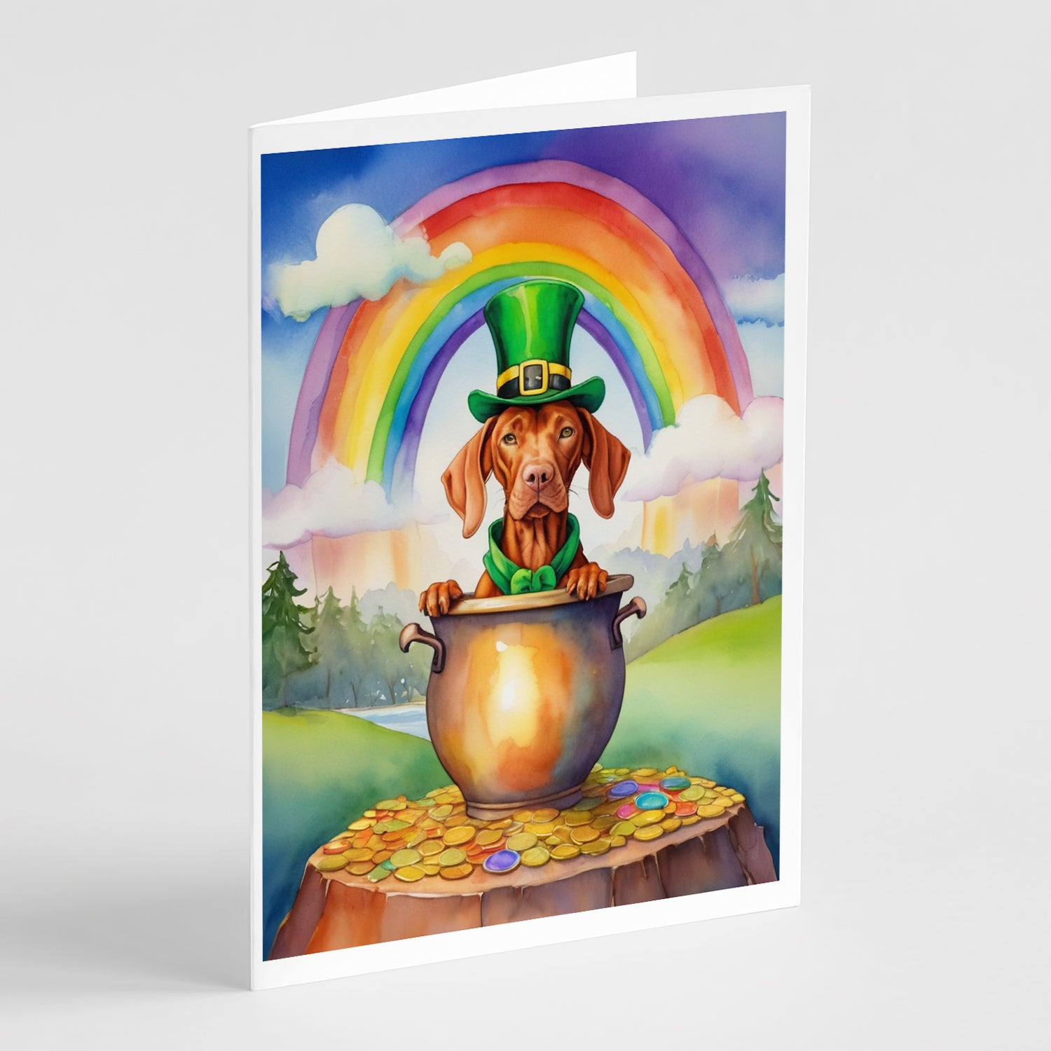 Buy this Vizsla St Patrick's Day Greeting Cards Pack of 8