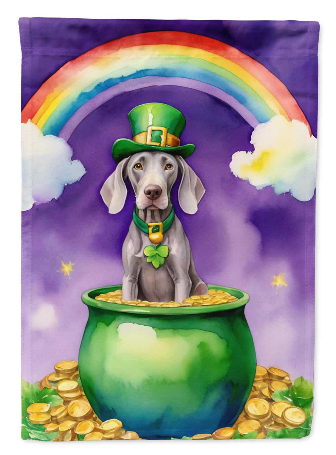 Buy this Weimaraner St Patrick's Day House Flag