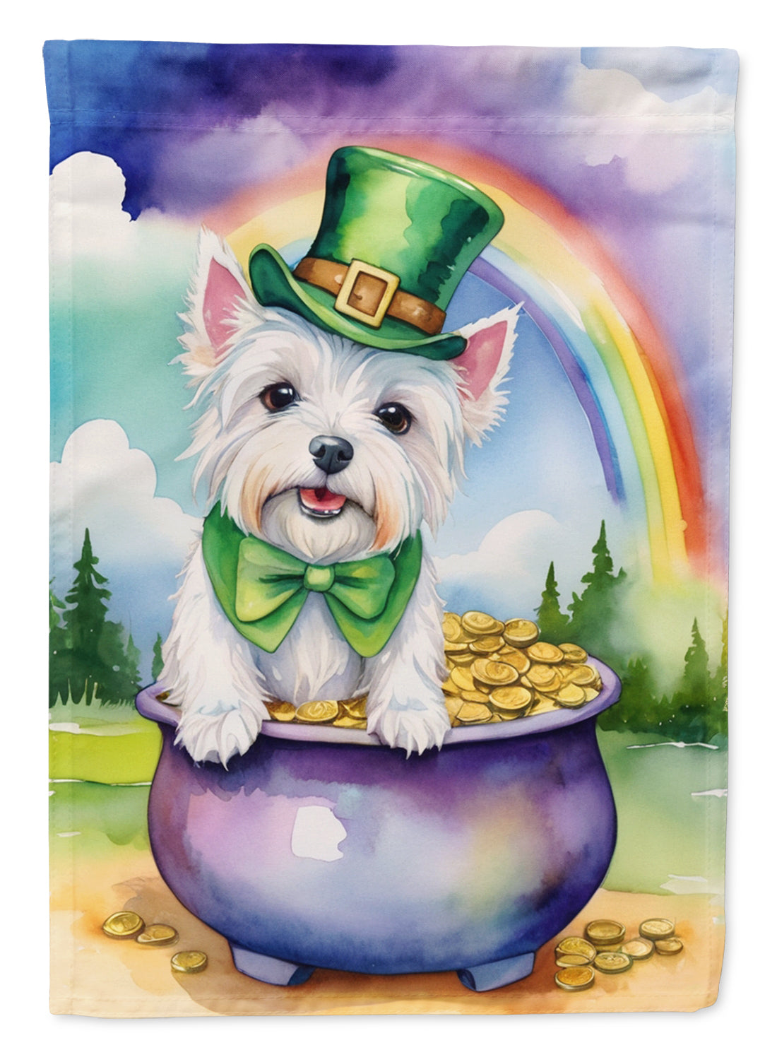 Buy this Westie St Patrick's Day House Flag