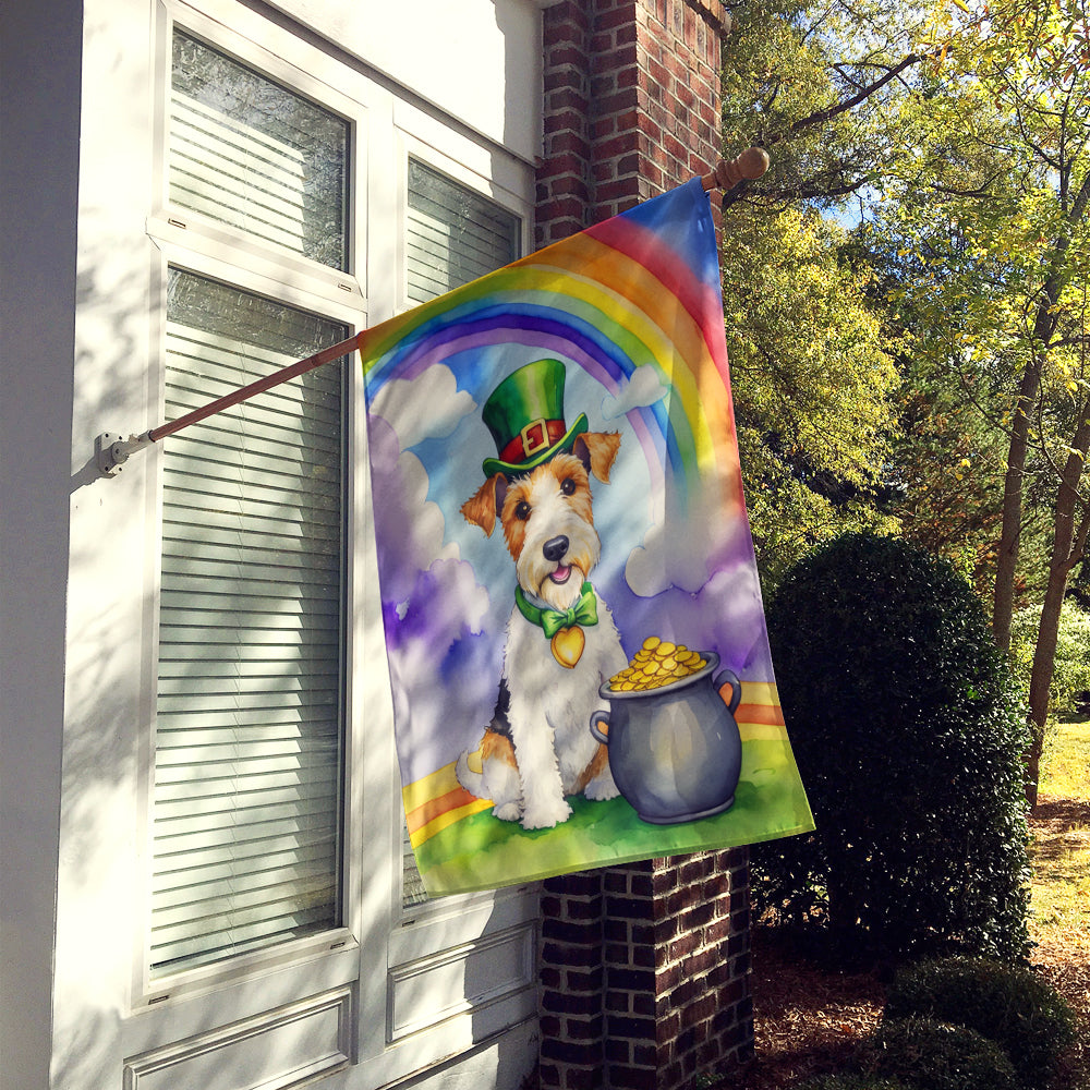 Fox Terrier St Patrick's Day House Flag
