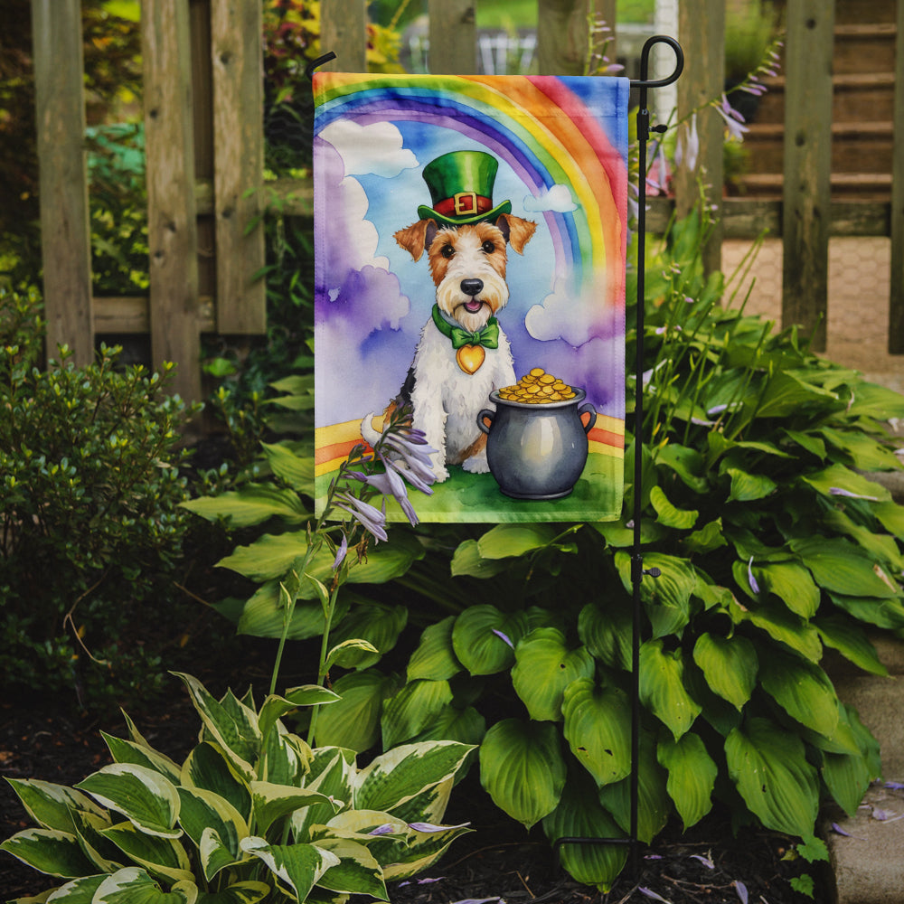 Buy this Fox Terrier St Patrick's Day Garden Flag
