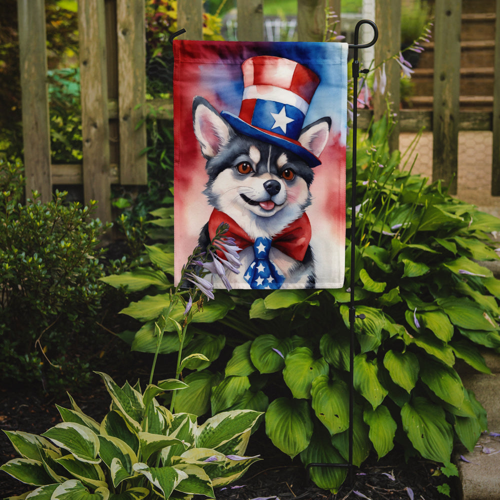 Buy this Alaskan Klee Kai Patriotic American Garden Flag
