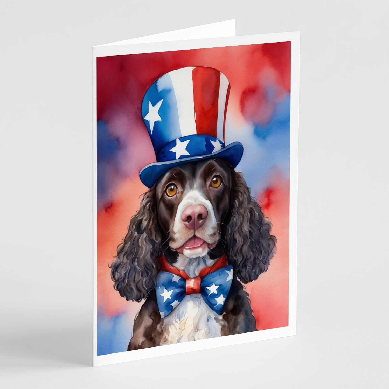Buy this American Water Spaniel Patriotic American Greeting Cards Pack of 8