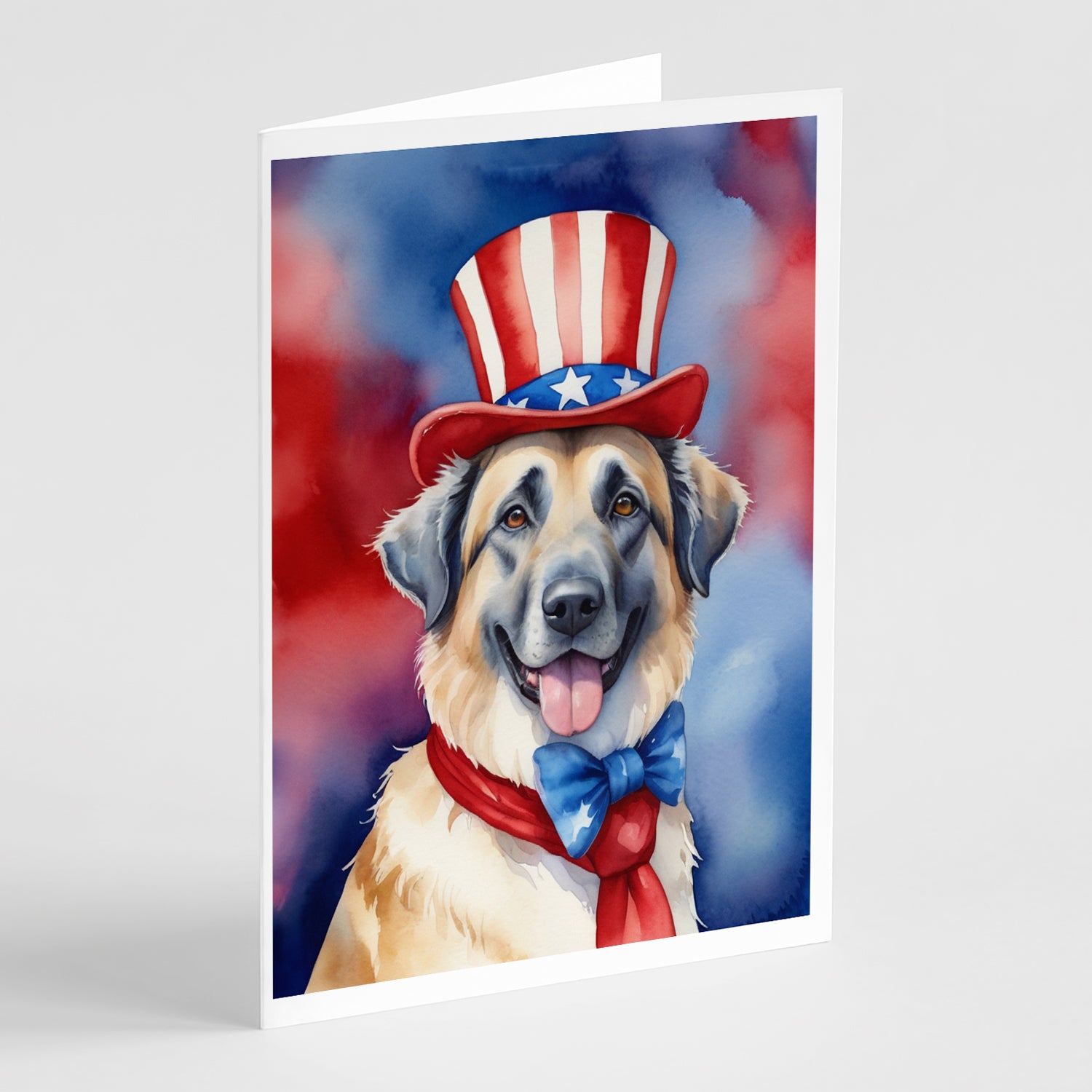 Buy this Anatolian Shepherd Patriotic American Greeting Cards Pack of 8