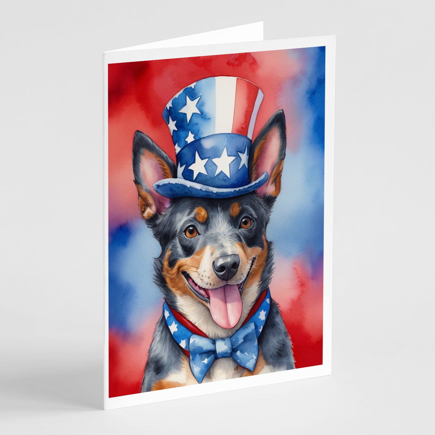 Buy this Australian Cattle Dog Patriotic American Greeting Cards Pack of 8