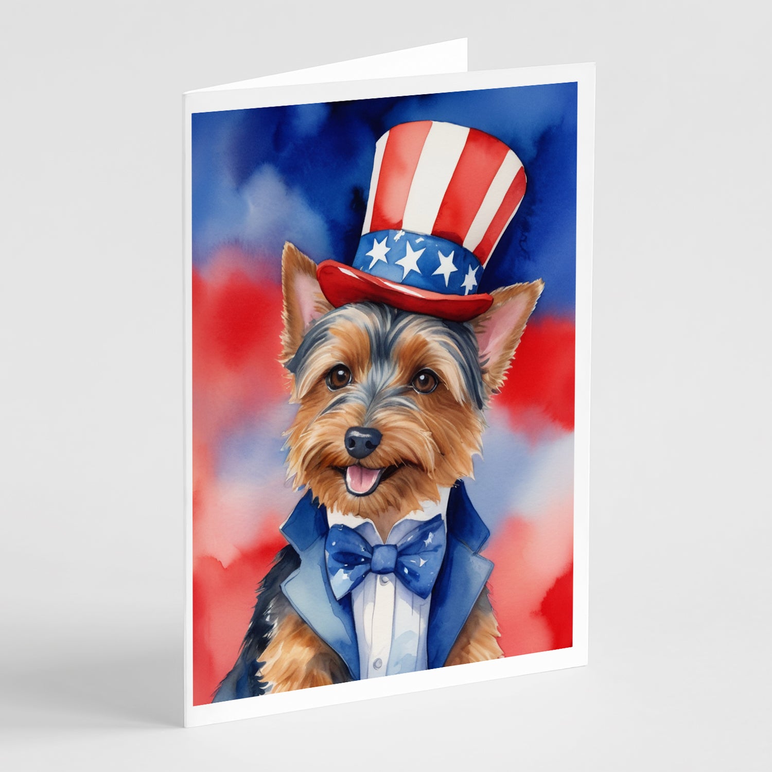 Buy this Australian Terrier Patriotic American Greeting Cards Pack of 8