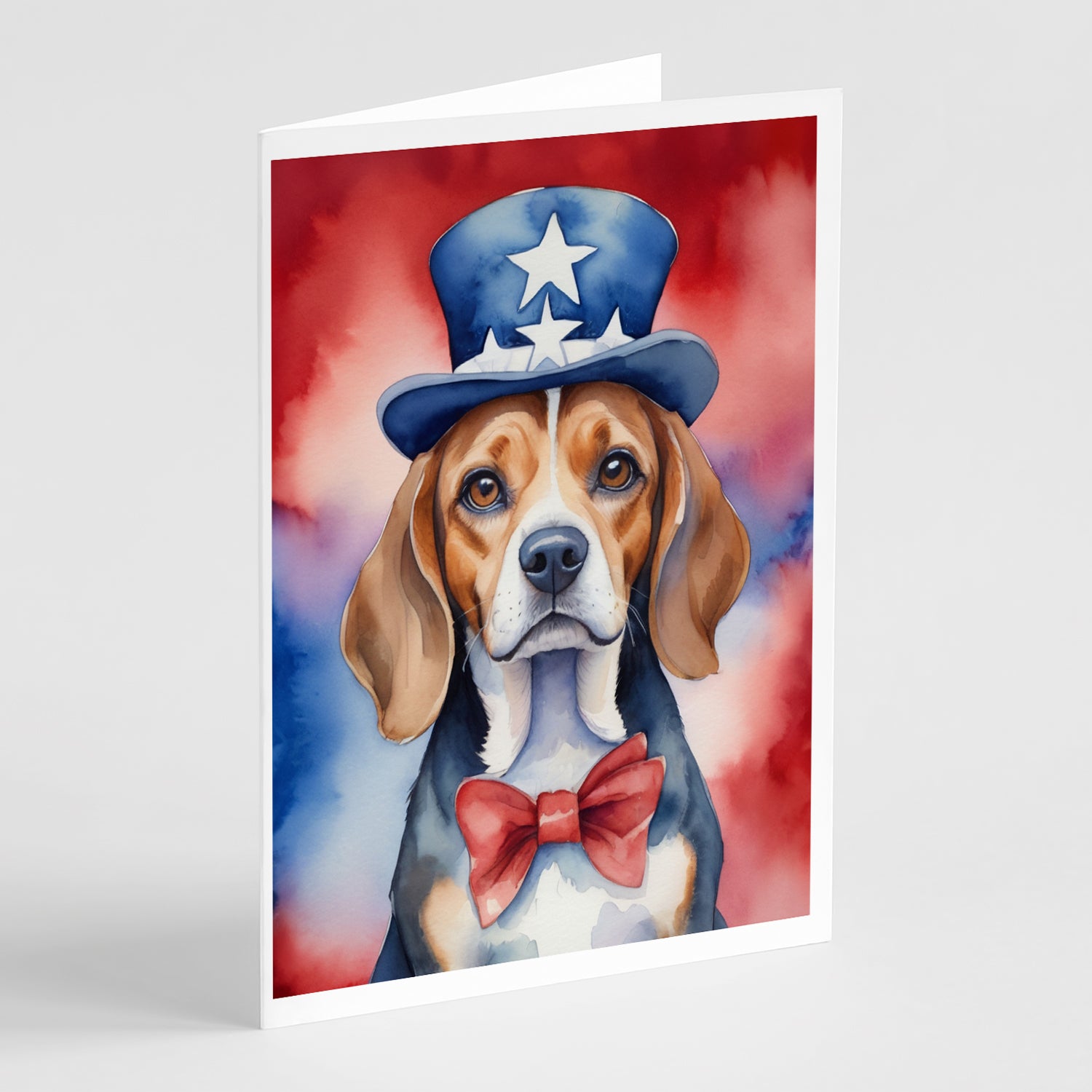 Buy this Beagle Patriotic American Greeting Cards Pack of 8