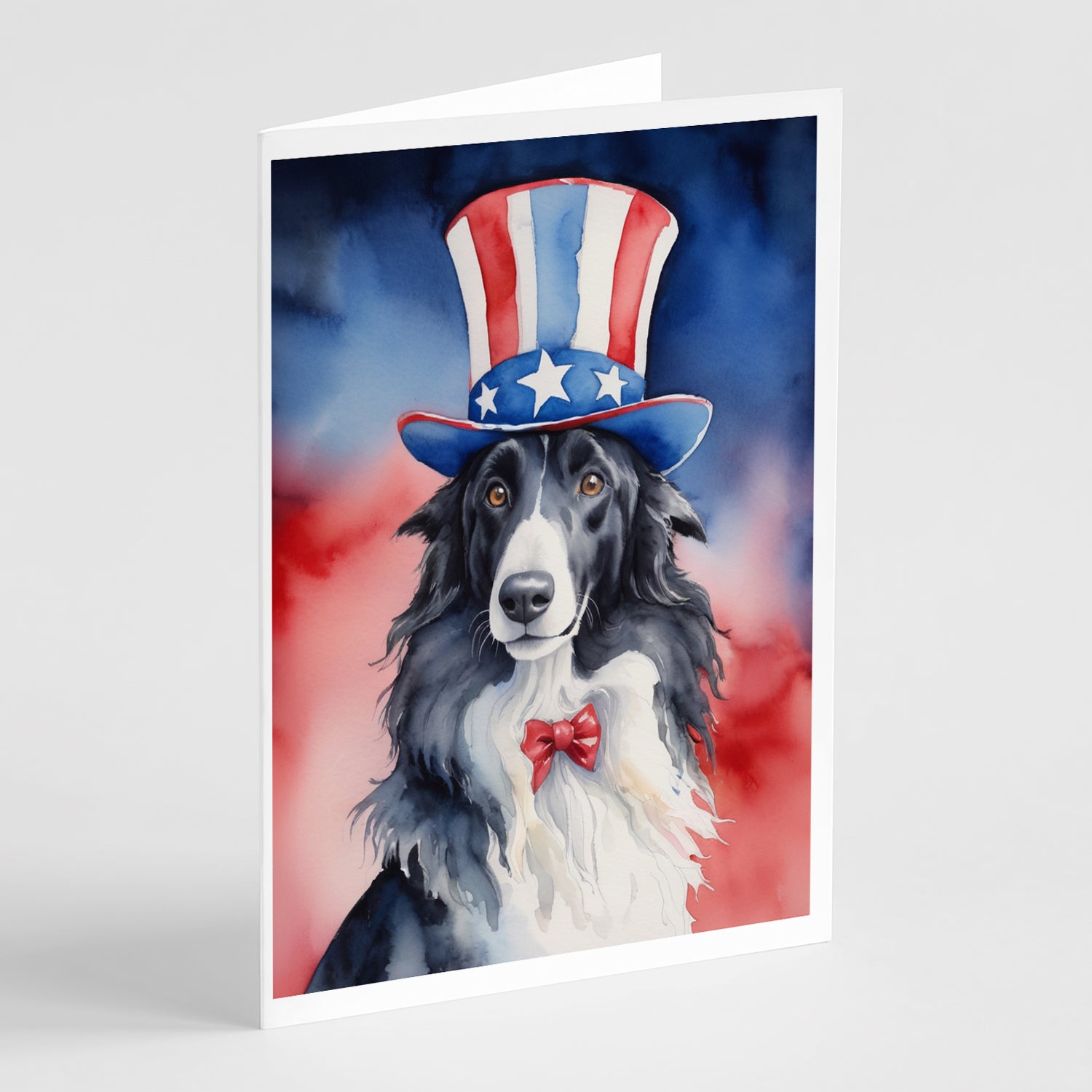 Buy this Borzoi Patriotic American Greeting Cards Pack of 8