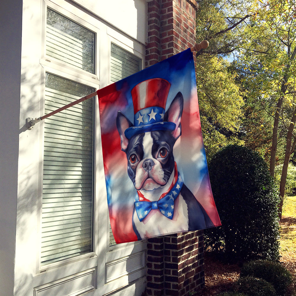 Buy this Boston Terrier Patriotic American House Flag