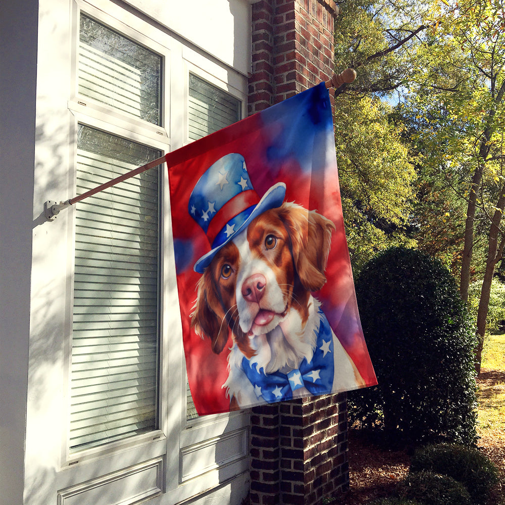 Buy this Brittany Spaniel Patriotic American House Flag
