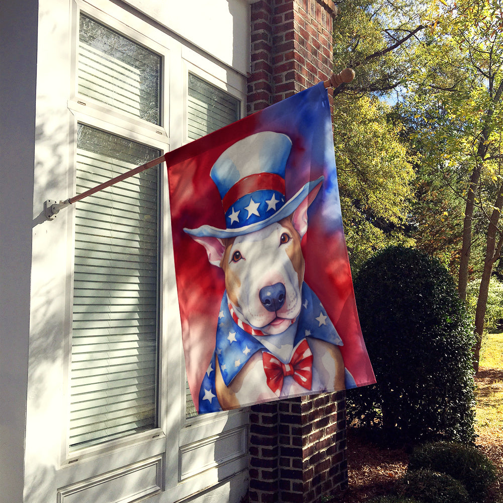 Bull Terrier Patriotic American House Flag