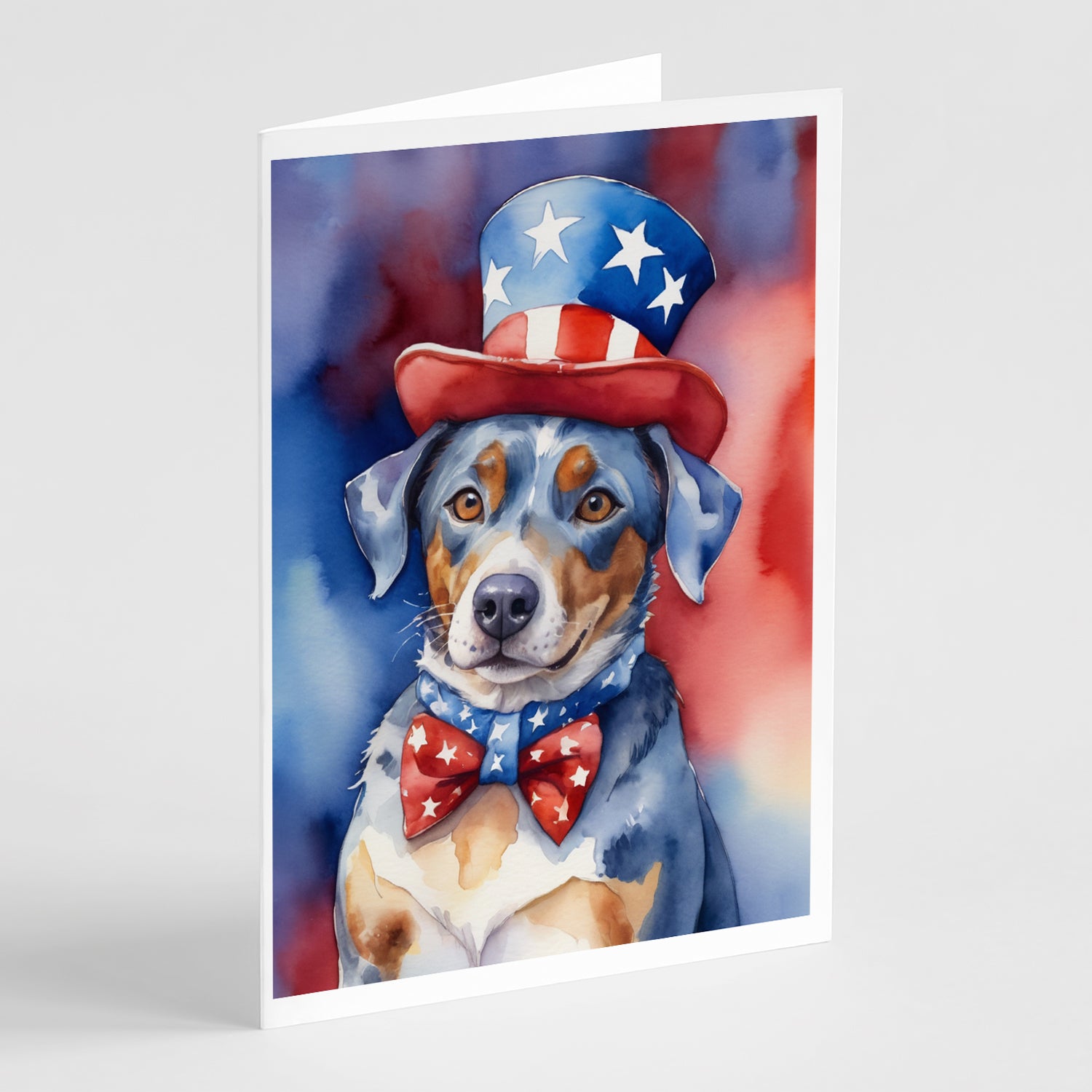 Buy this Catahoula Patriotic American Greeting Cards Pack of 8