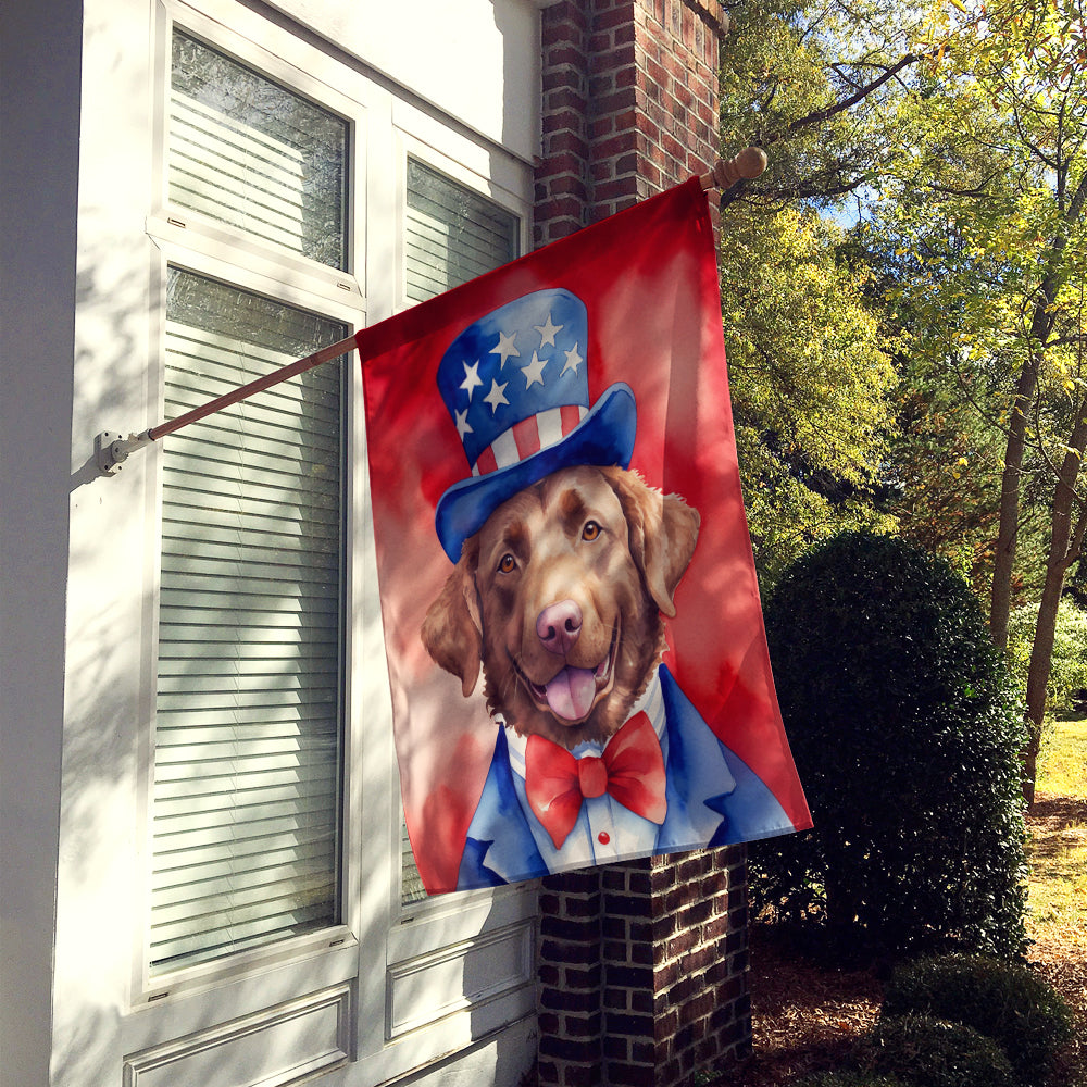 Buy this Chesapeake Bay Retriever Patriotic American House Flag