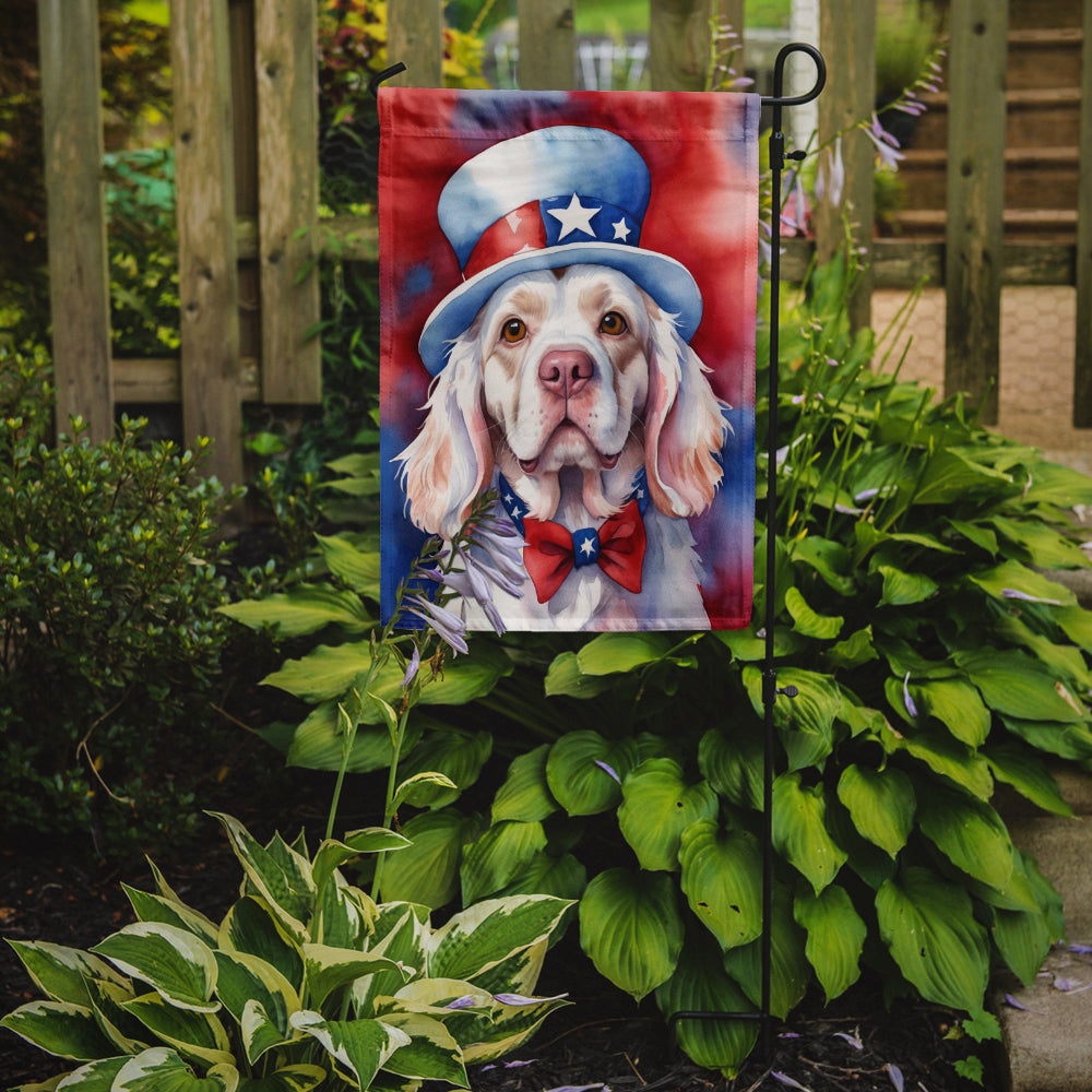 Buy this Clumber Spaniel Patriotic American Garden Flag