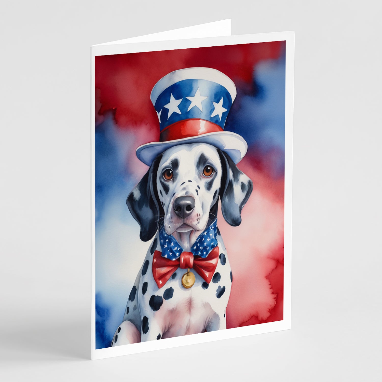 Buy this Dalmatian Patriotic American Greeting Cards Pack of 8
