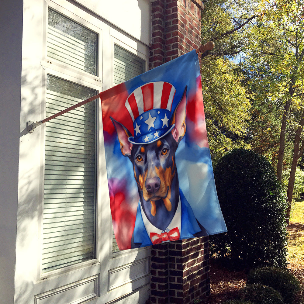Buy this Doberman Pinscher Patriotic American House Flag