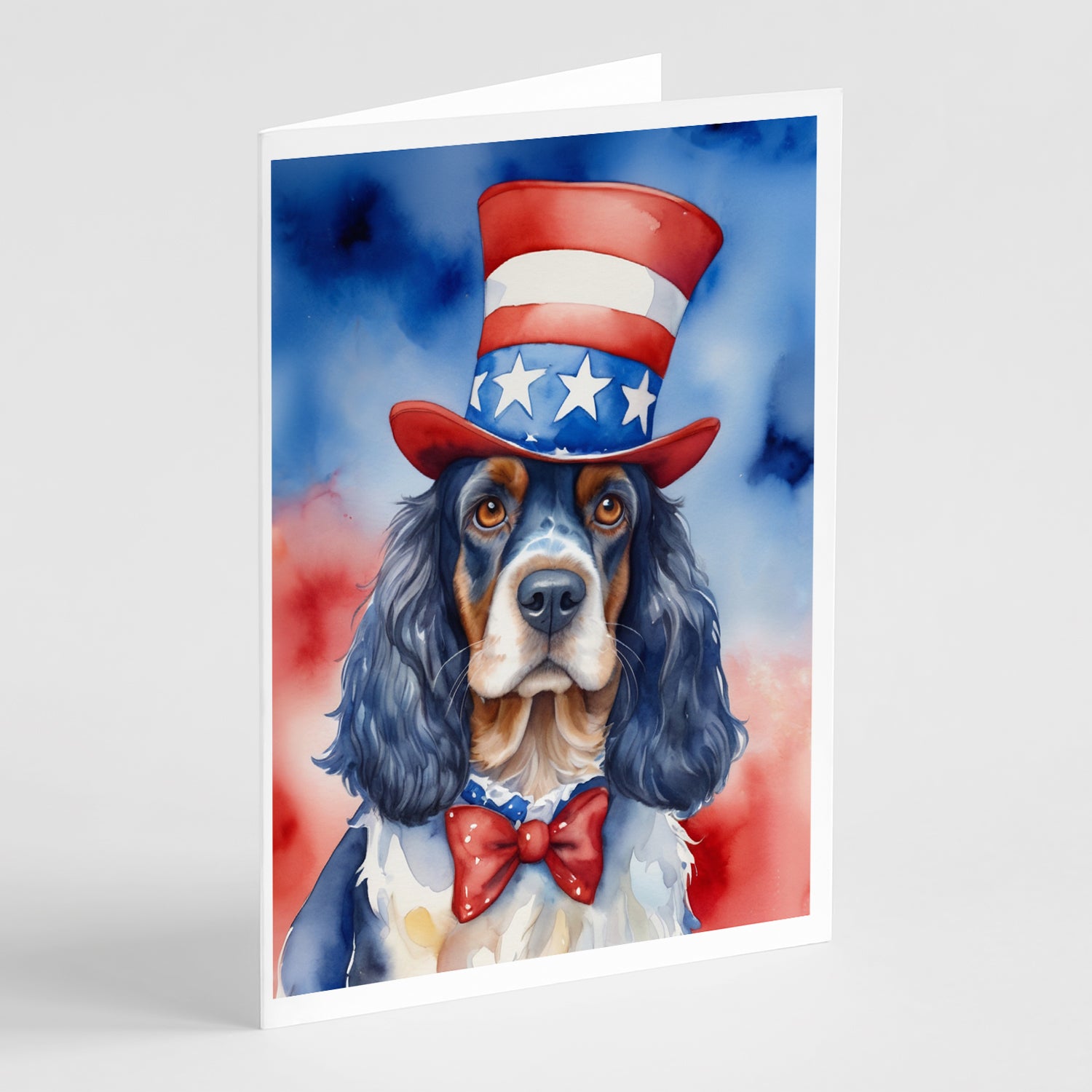 Buy this English Cocker Spaniel Patriotic American Greeting Cards Pack of 8