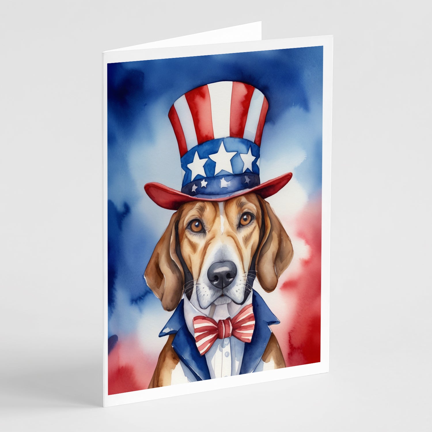 Buy this English Foxhound Patriotic American Greeting Cards Pack of 8