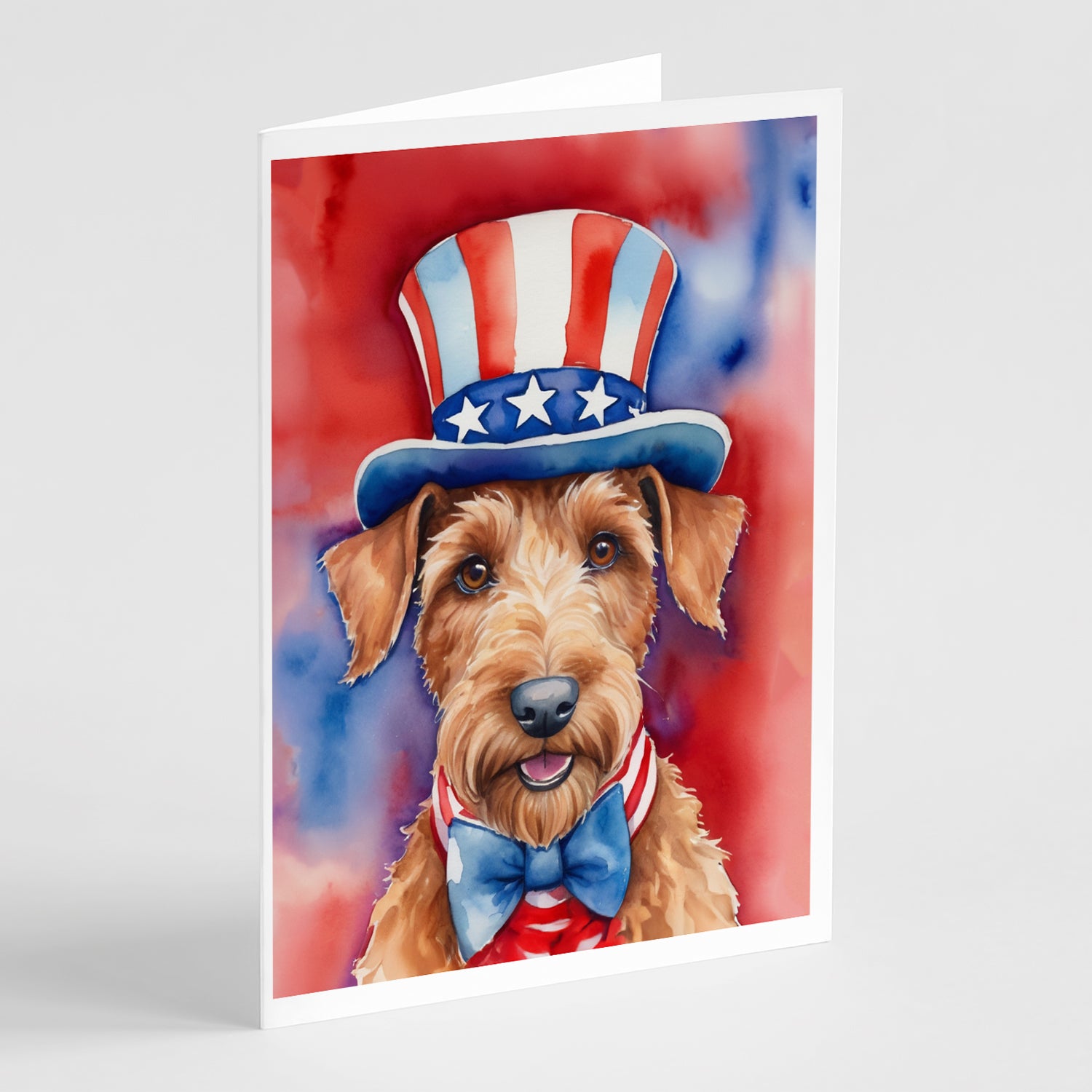 Buy this Irish Terrier Patriotic American Greeting Cards Pack of 8
