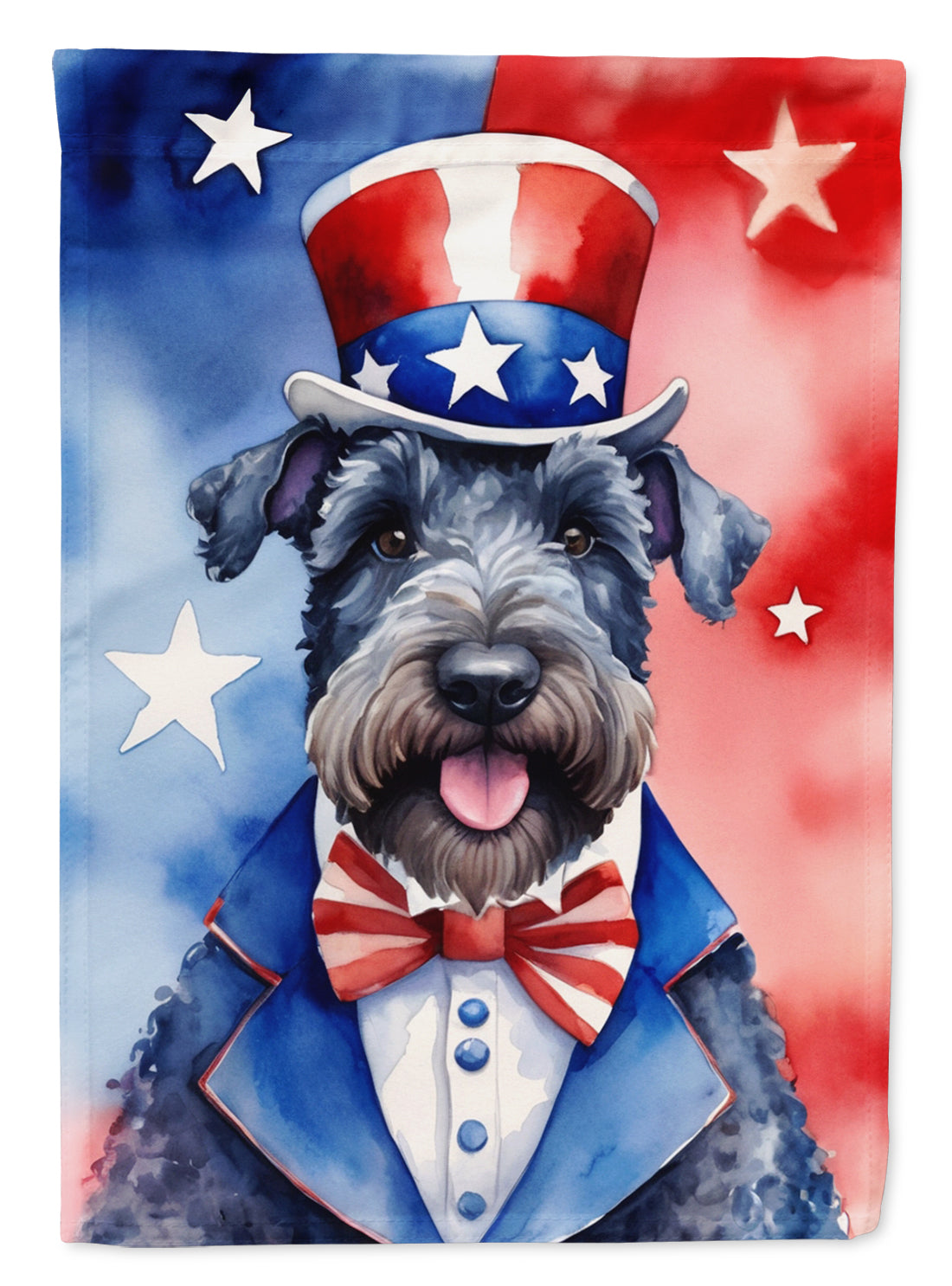 Buy this Kerry Blue Terrier Patriotic American House Flag