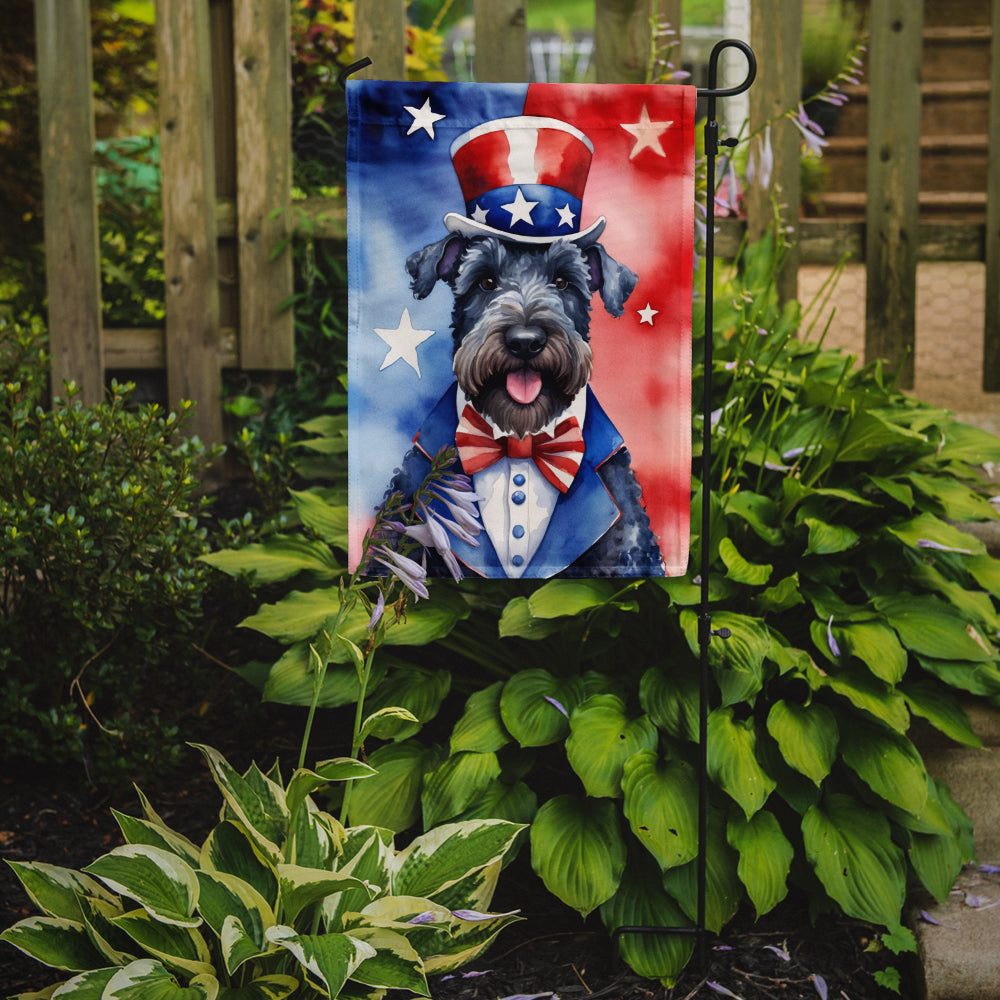 Kerry Blue Terrier Patriotic American Garden Flag