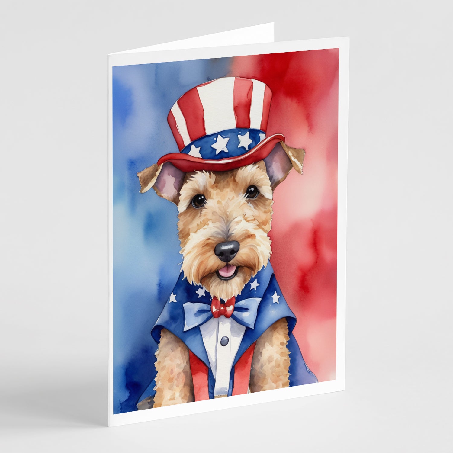 Buy this Lakeland Terrier Patriotic American Greeting Cards Pack of 8