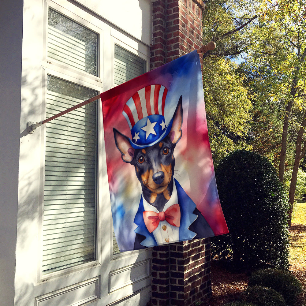 Manchester Terrier Patriotic American House Flag