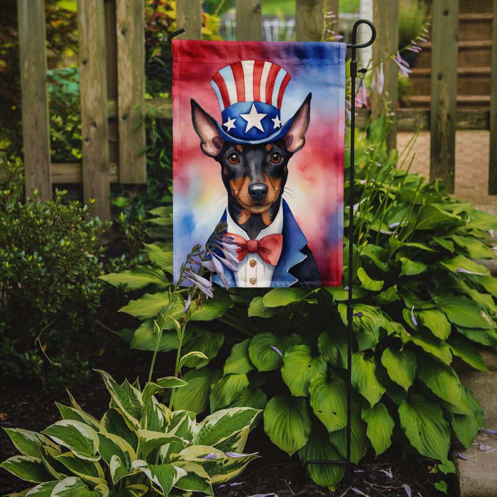 Manchester Terrier Patriotic American Garden Flag