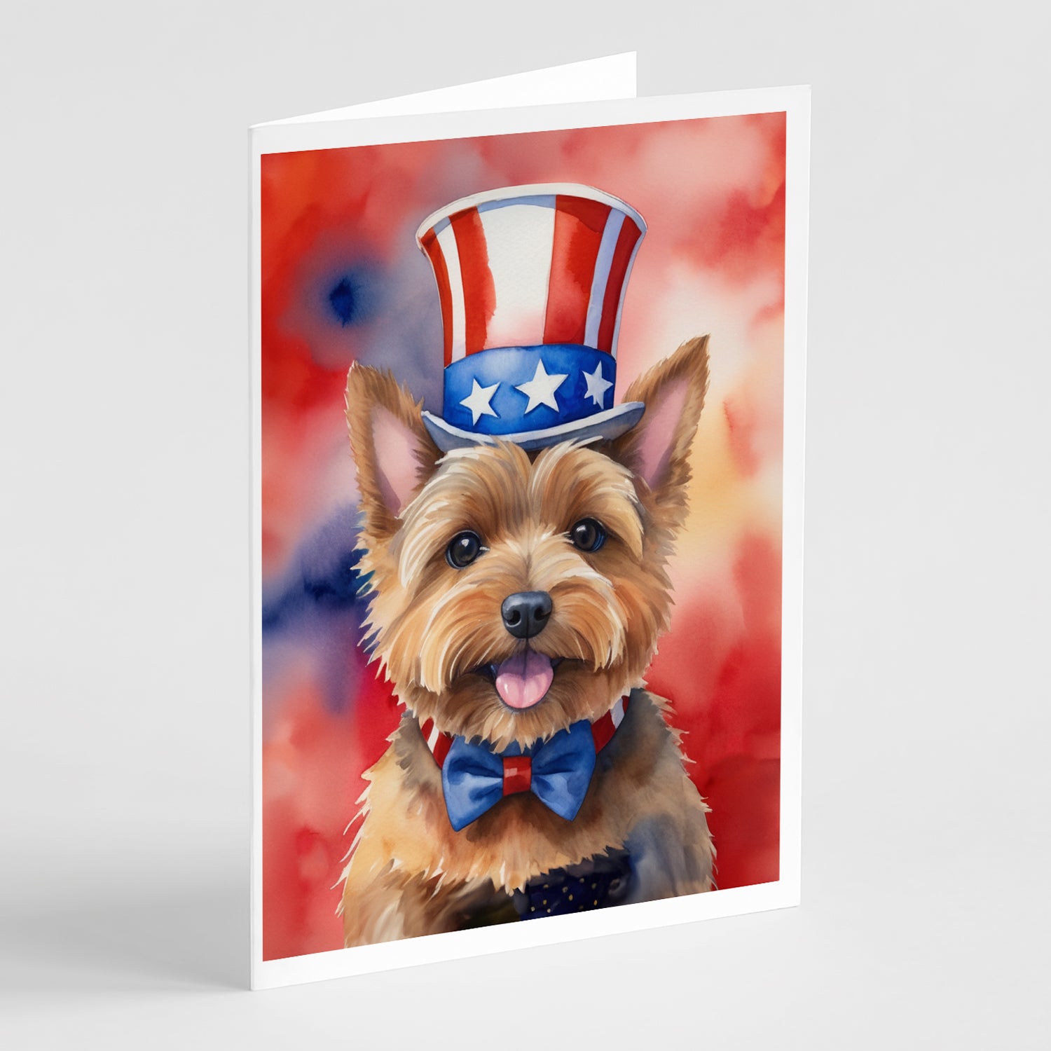 Buy this Norwich Terrier Patriotic American Greeting Cards Pack of 8