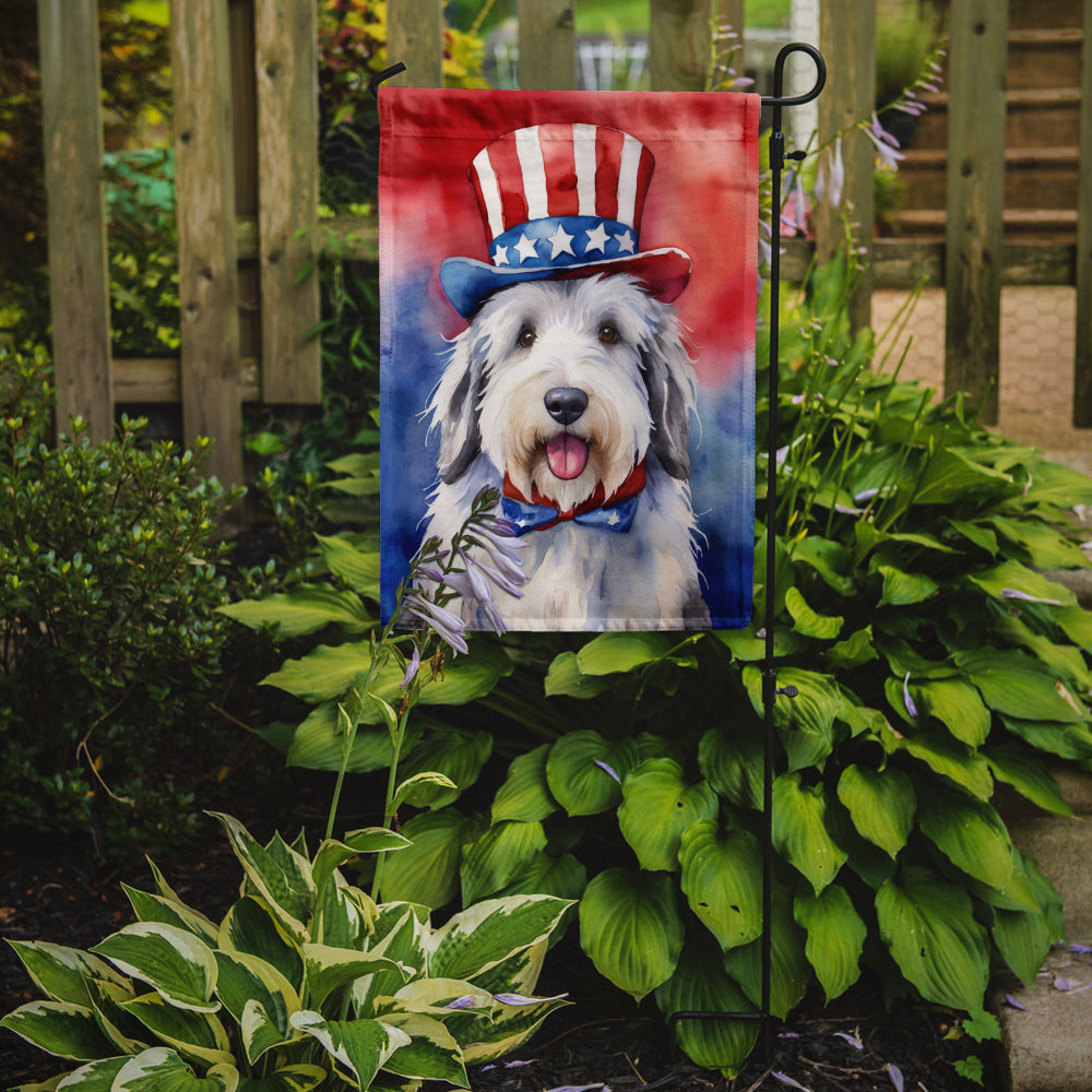 Buy this Old English Sheepdog Patriotic American Garden Flag