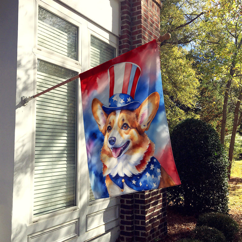 Buy this Corgi Patriotic American House Flag
