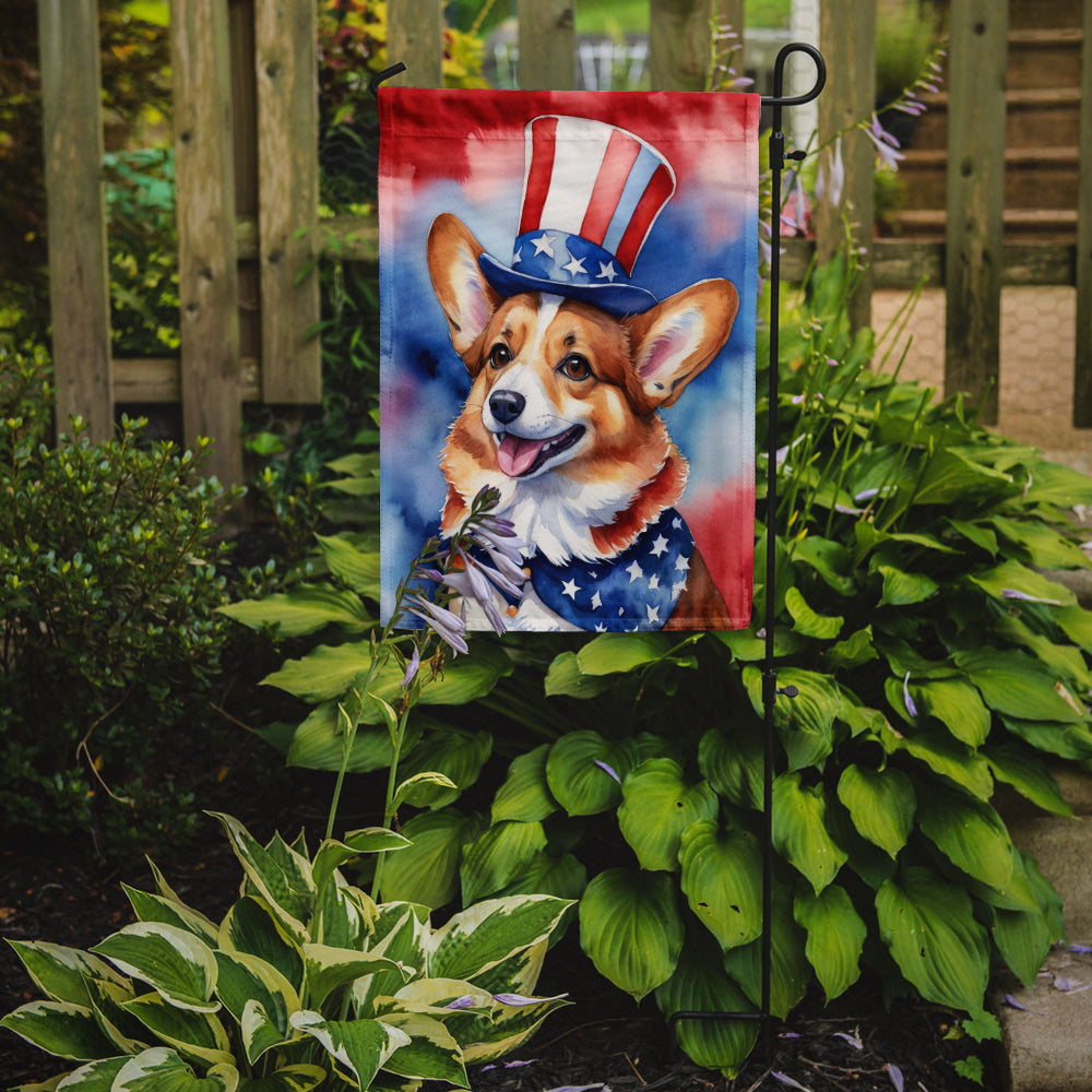 Buy this Corgi Patriotic American Garden Flag
