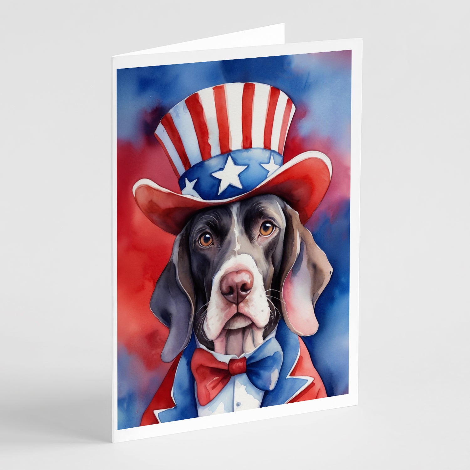 Buy this Pointer Patriotic American Greeting Cards Pack of 8