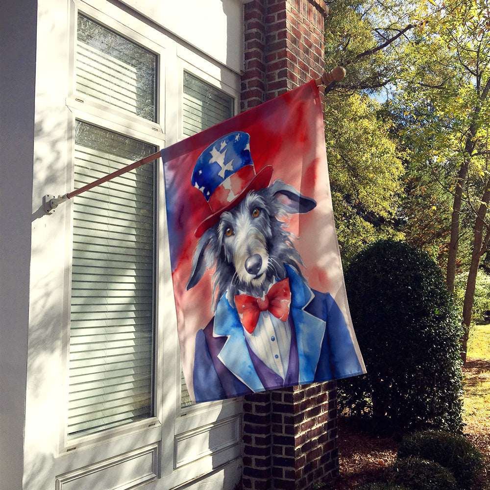 Buy this Scottish Deerhound Patriotic American House Flag
