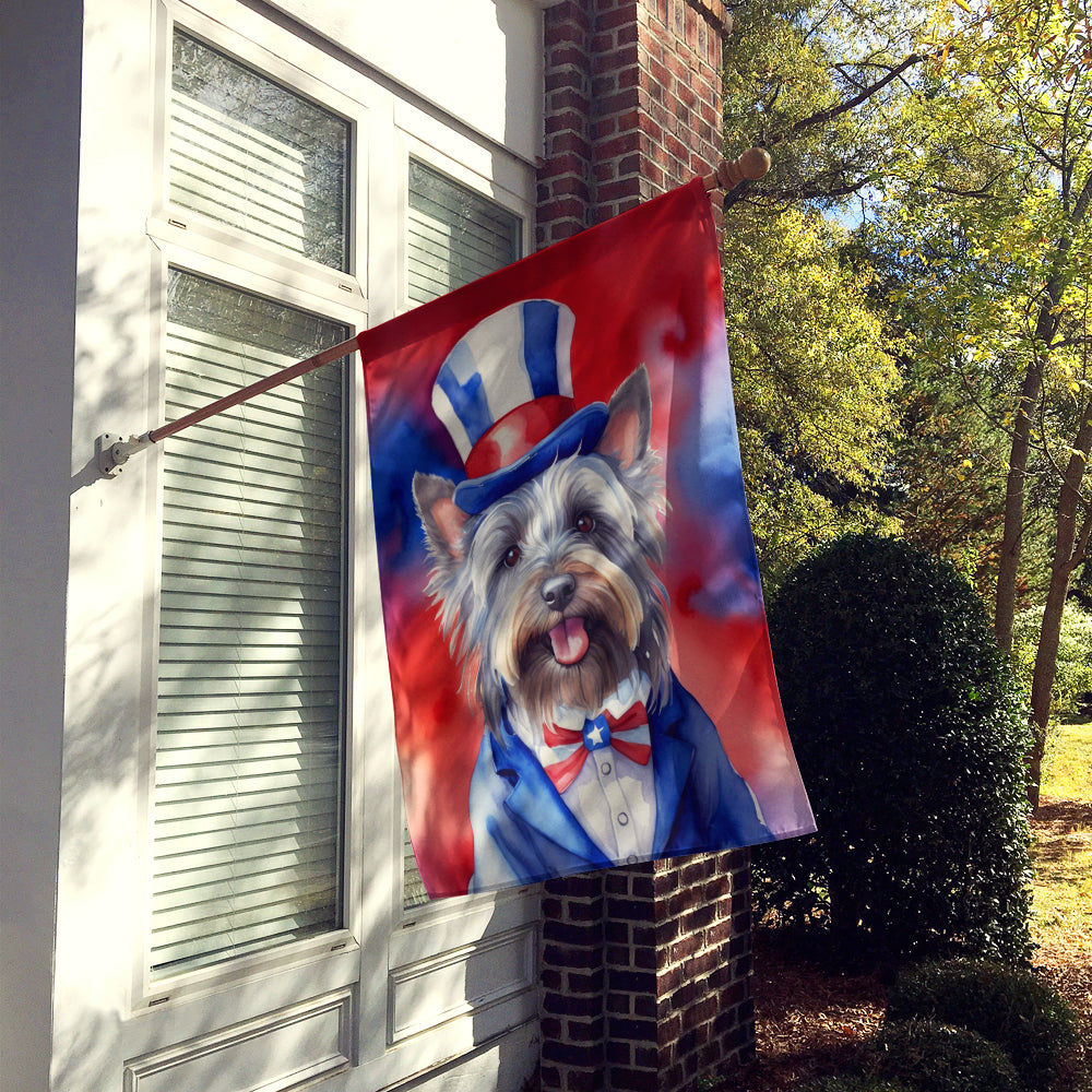 Buy this Skye Terrier Patriotic American House Flag