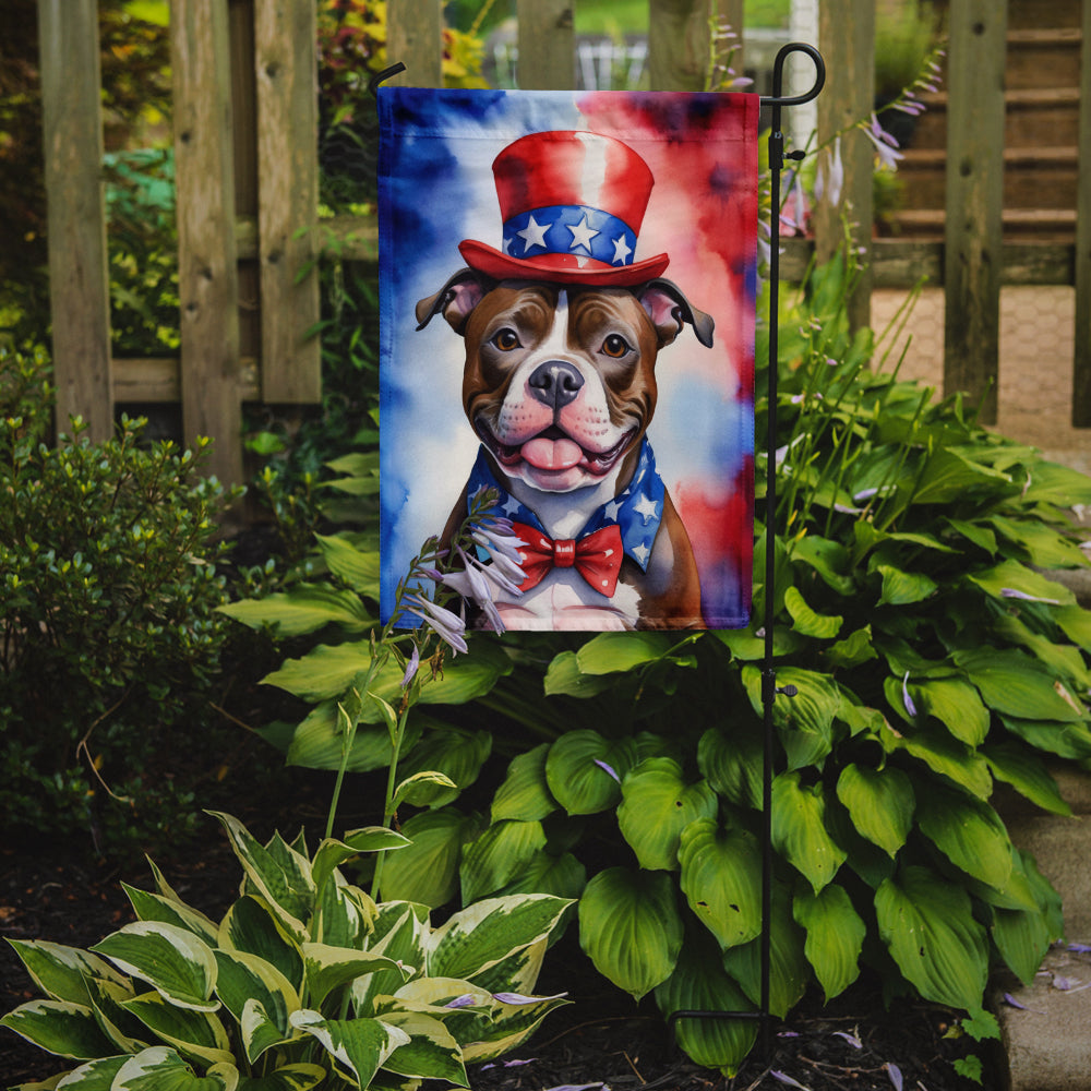 Buy this Staffordshire Bull Terrier Patriotic American Garden Flag